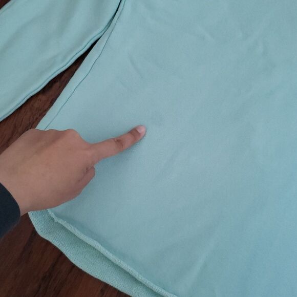 Frank & Eileen Womens Green Chic Feminine Cotton Oversized Hoodie Size Medium - Picture 7 of 7